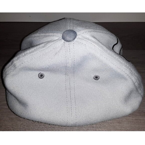 Vintage Y2k DC Skate Shoes Logo Black Grey Baseball Hat Trucker Cap 210 Fitted - Picture 6 of 11